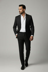 Black Two-Piece Performance Suit