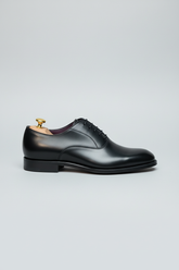 Black Leather Lace-Up Dress Shoes
