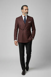 Burgundy and Black Combination Suit