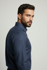Navy Slim Fit Dress Shirt