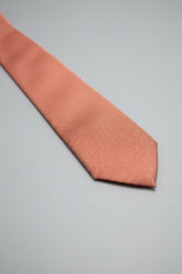 Coral Textured Silk Tie