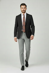 Black & Grey Combination Two-Piece Suit