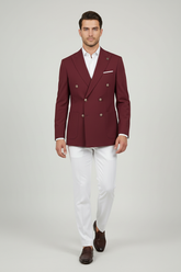 Maroon & White Combination Suit