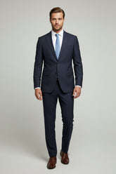 Navy Blue Pinstripe Two-Piece Suit