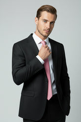 Black Pinstripe Two-Piece Suit