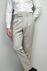 Stone Beige High-Waisted Pants