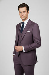 Plum Three-Piece Tailored Suit