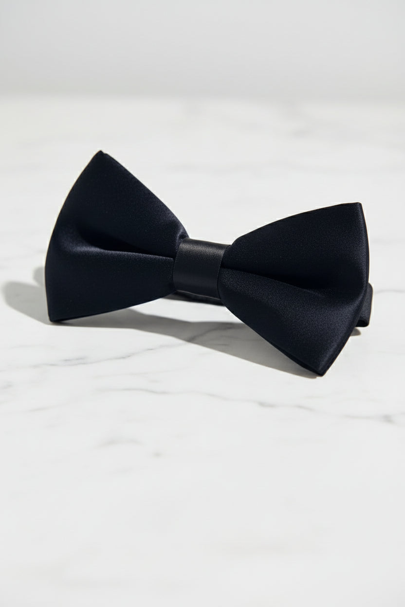 Navy Velvet Bow Tie