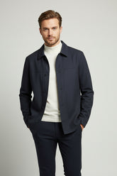 Navy Button-Up Safari Suit