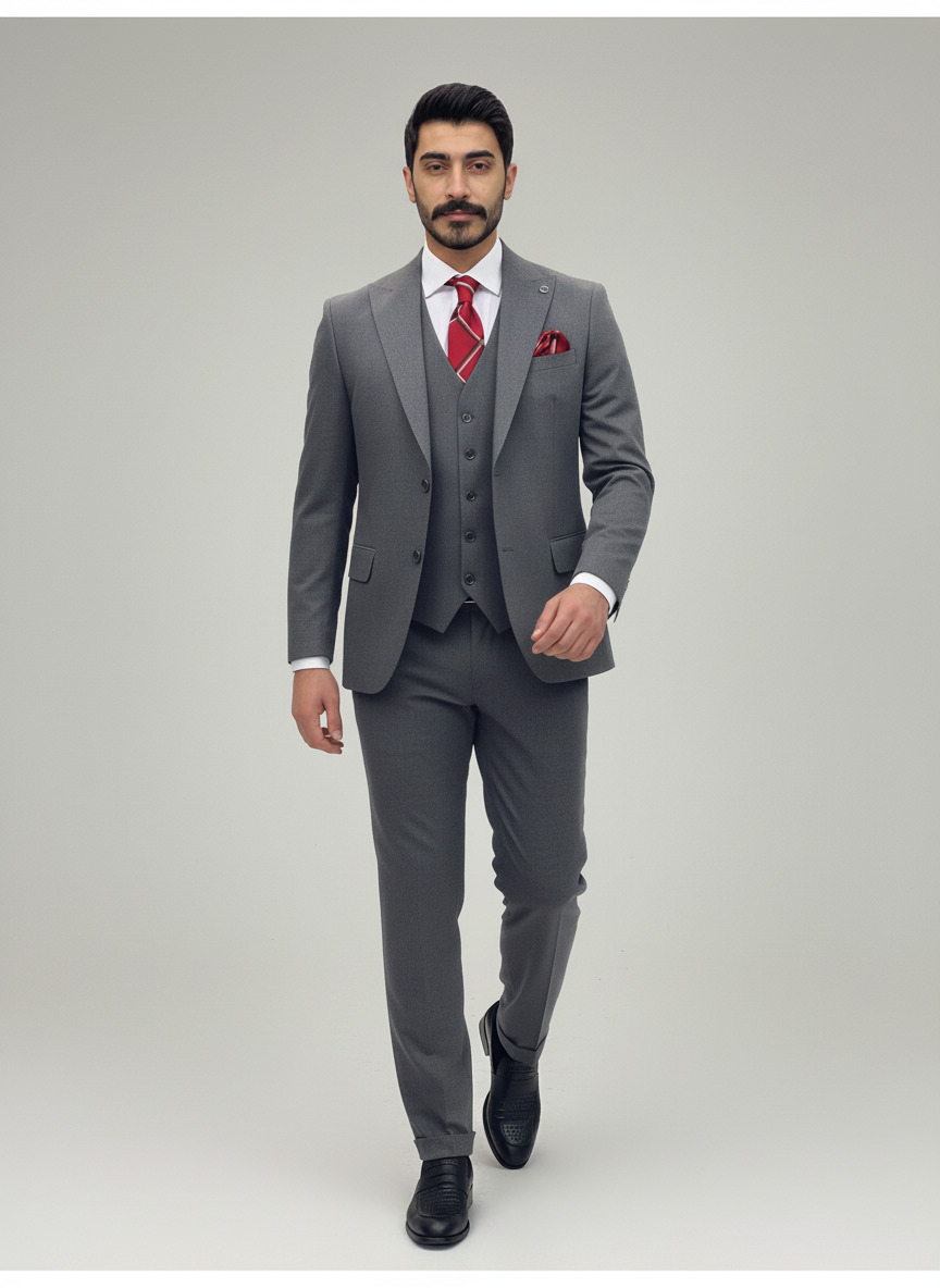 Grey 3-Piece Formal Suit