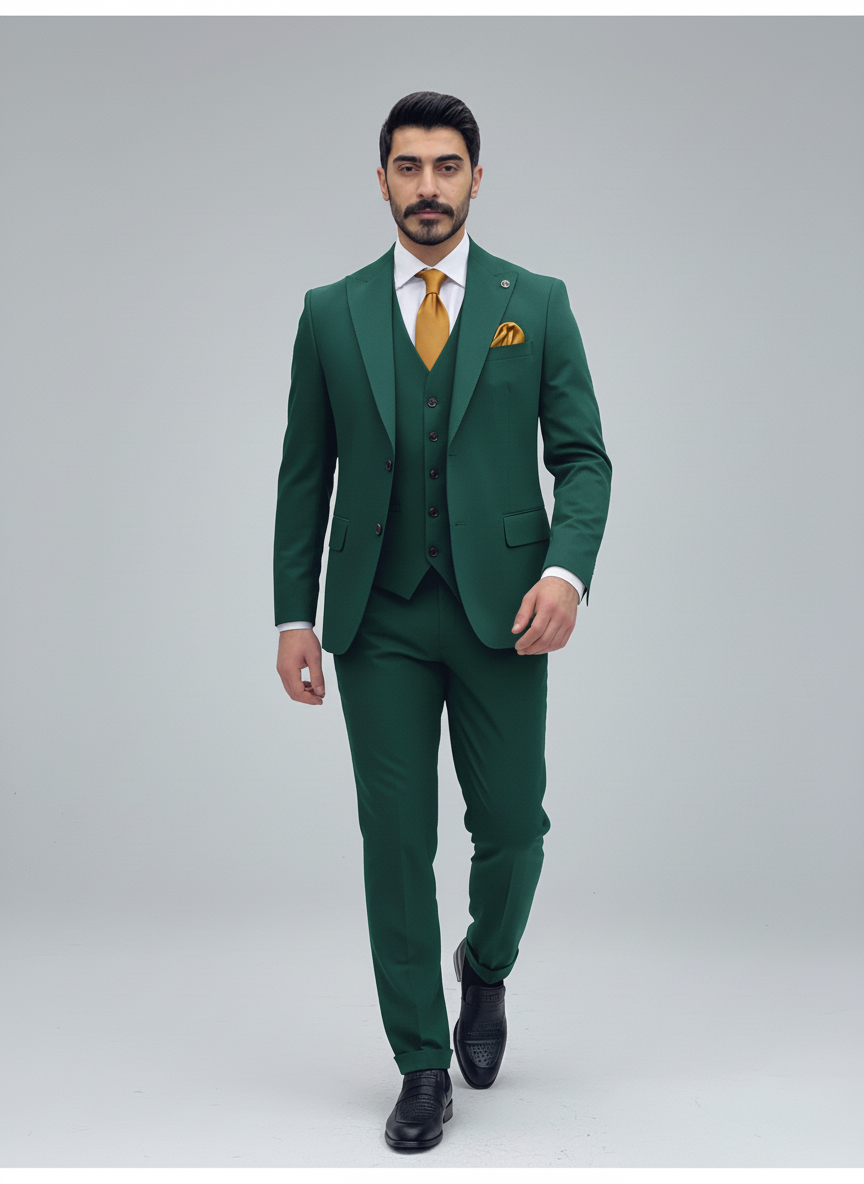 Green 3-Piece Formal Suit