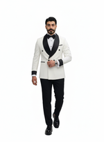 White Double-Breasted Tuxedo