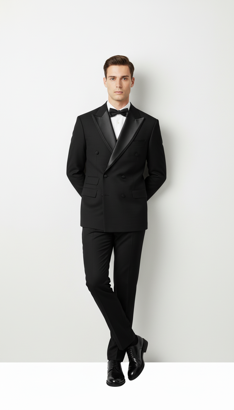 Black Double-Breasted Tuxedo