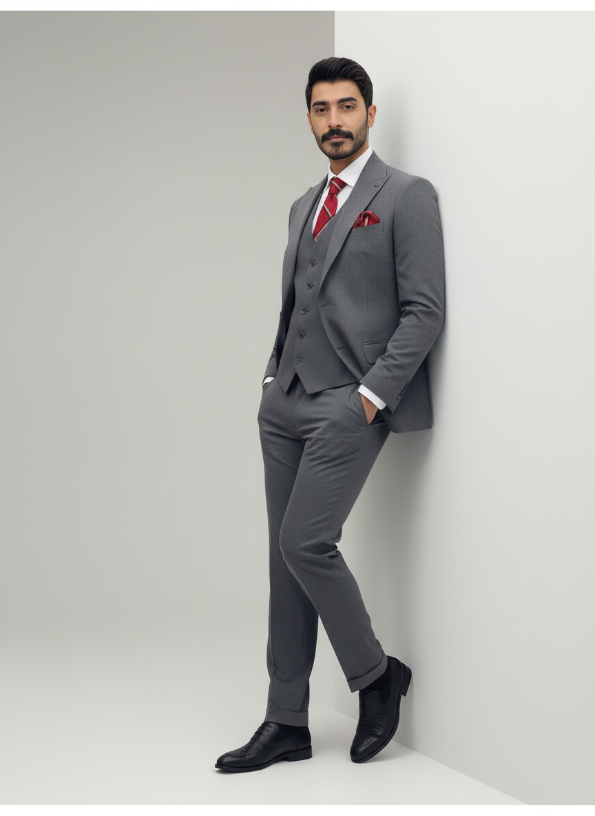 Grey 3-Piece Formal Suit