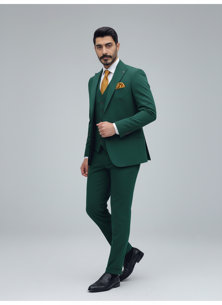 Green 3-Piece Formal Suit