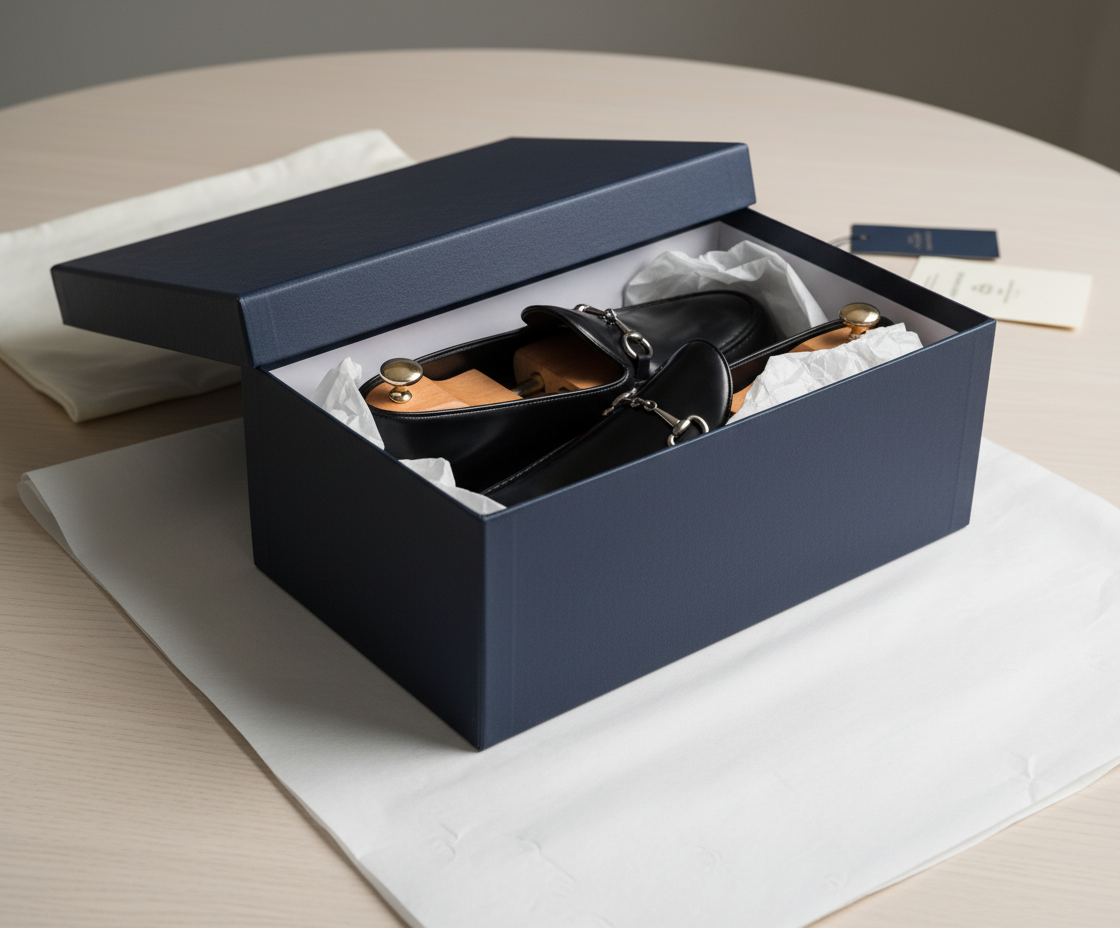 Black Leather Horsebit Loafers
