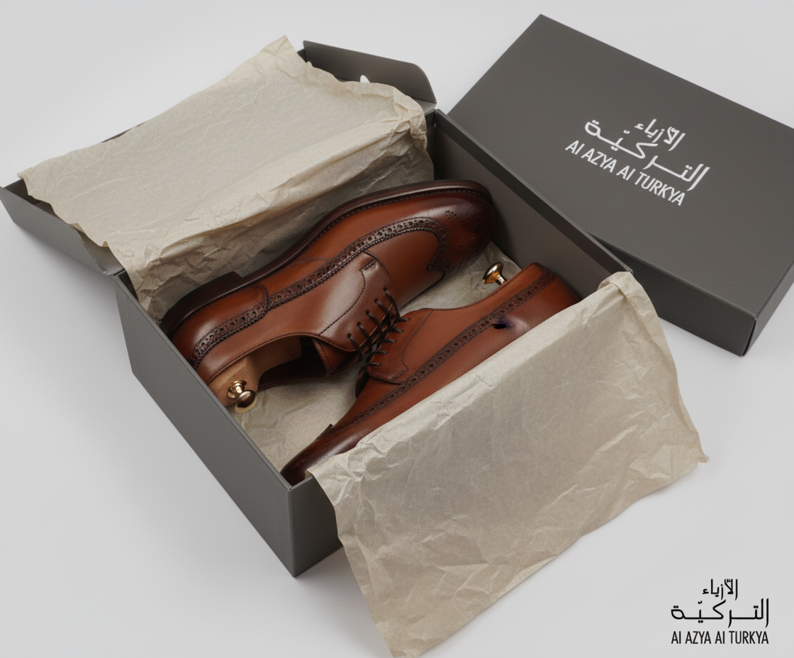 Brown Leather Brogue Oxford Shoes