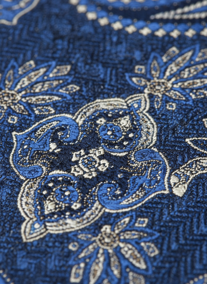 Blue Paisley Silk Tie