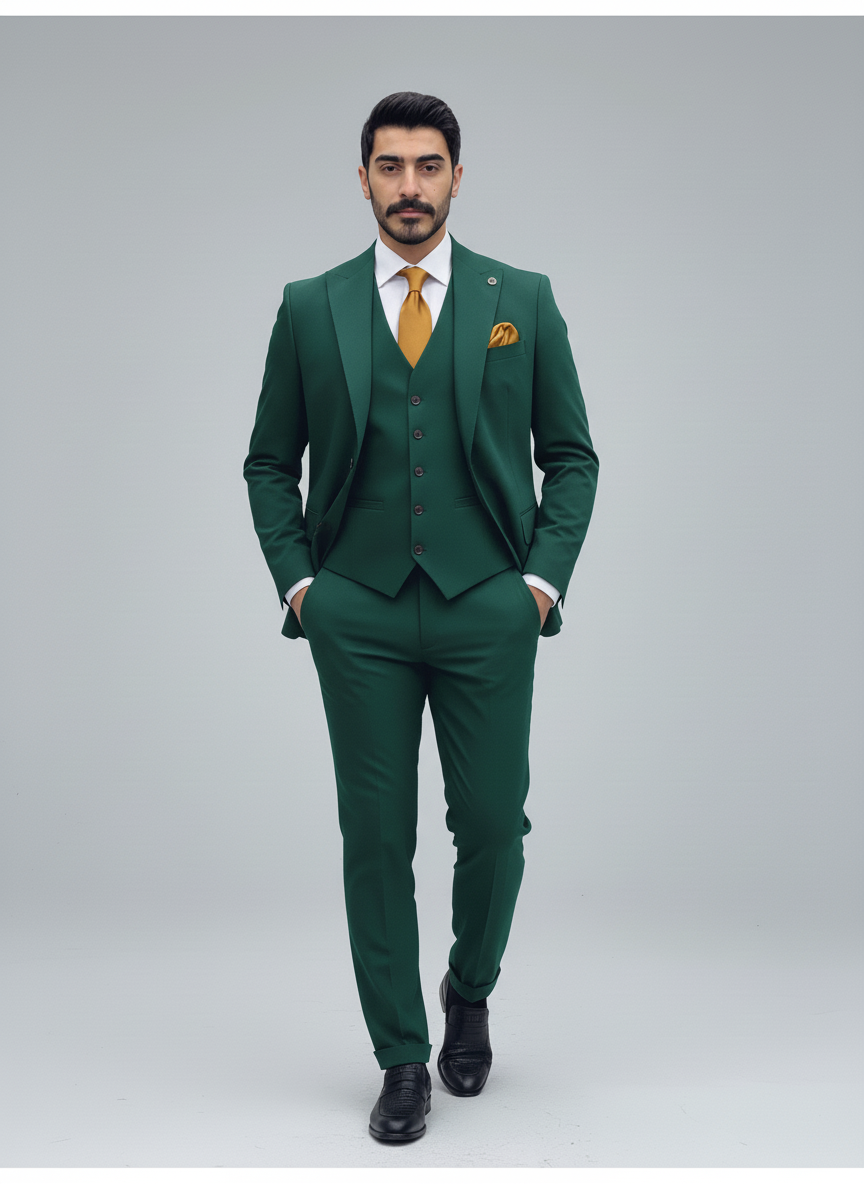Green 3-Piece Formal Suit