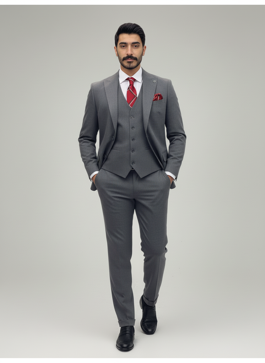 Grey 3-Piece Formal Suit