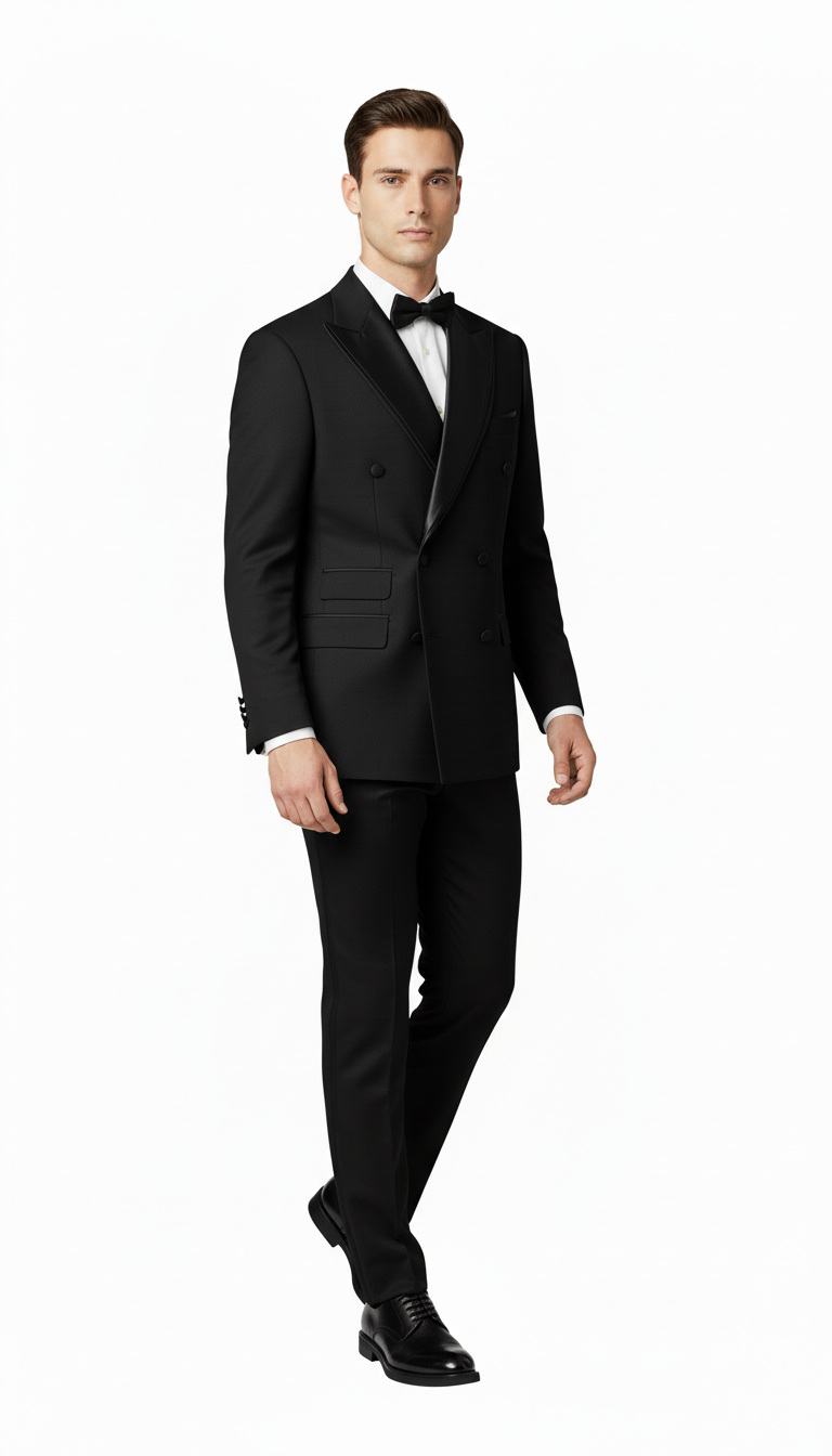 Black Double-Breasted Tuxedo