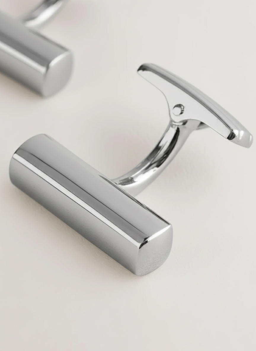 Sterling Barrel Cufflinks