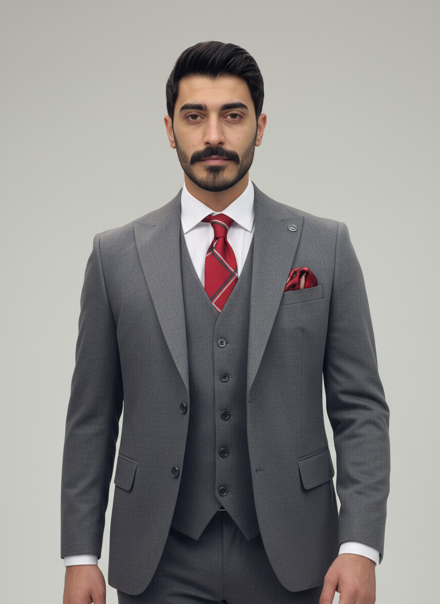 Grey 3-Piece Formal Suit