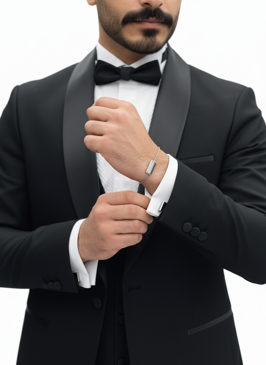 Classic Black 3-Piece Shawl Lapel Tuxedo