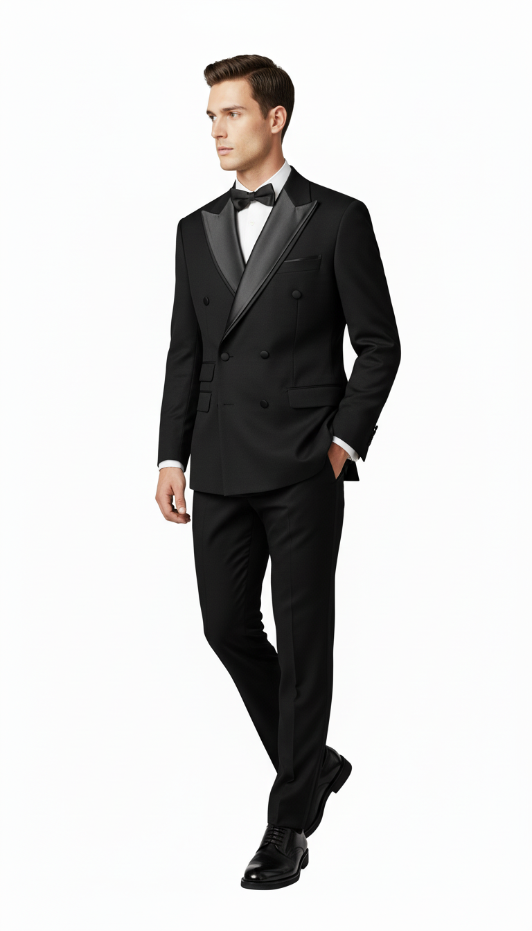 Black Double-Breasted Tuxedo