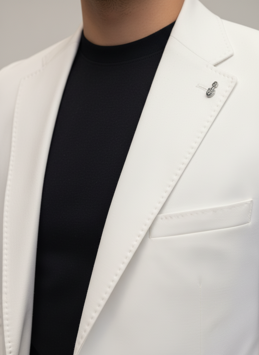 White Single-Breasted Suit