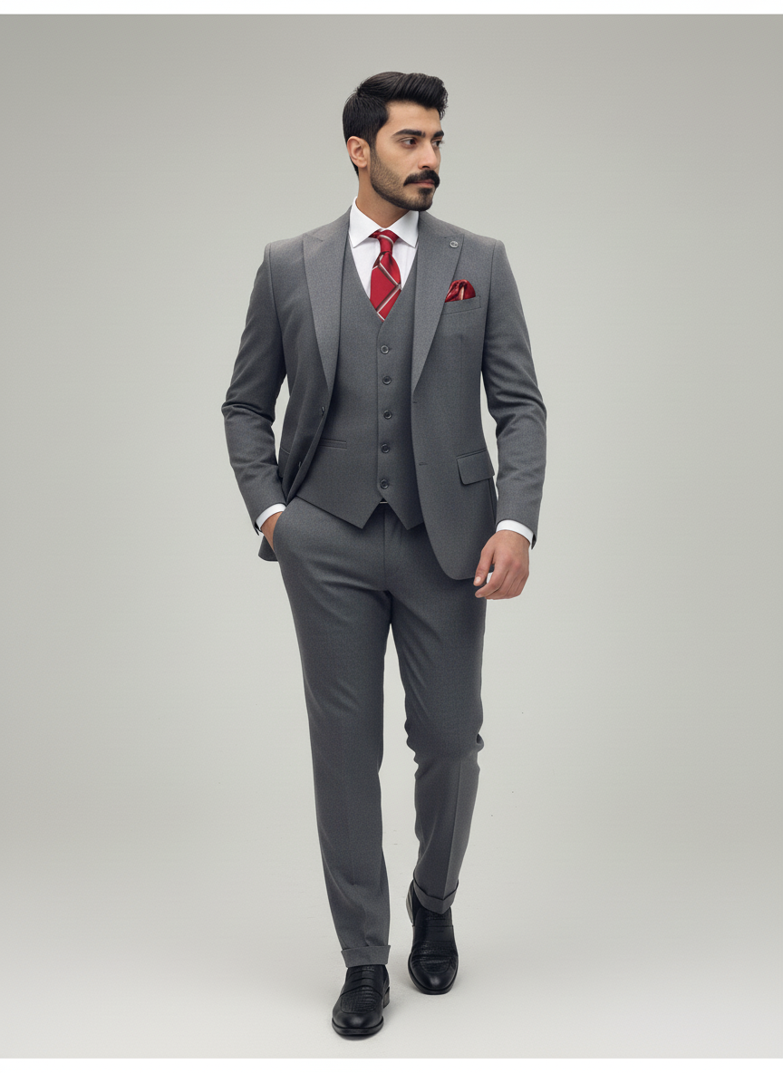 Grey 3-Piece Formal Suit