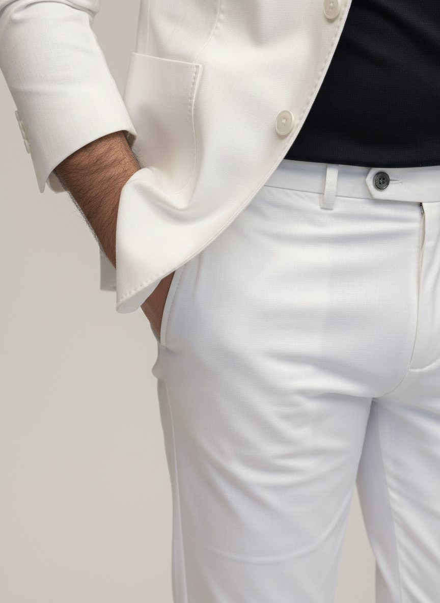 White Single-Breasted Suit