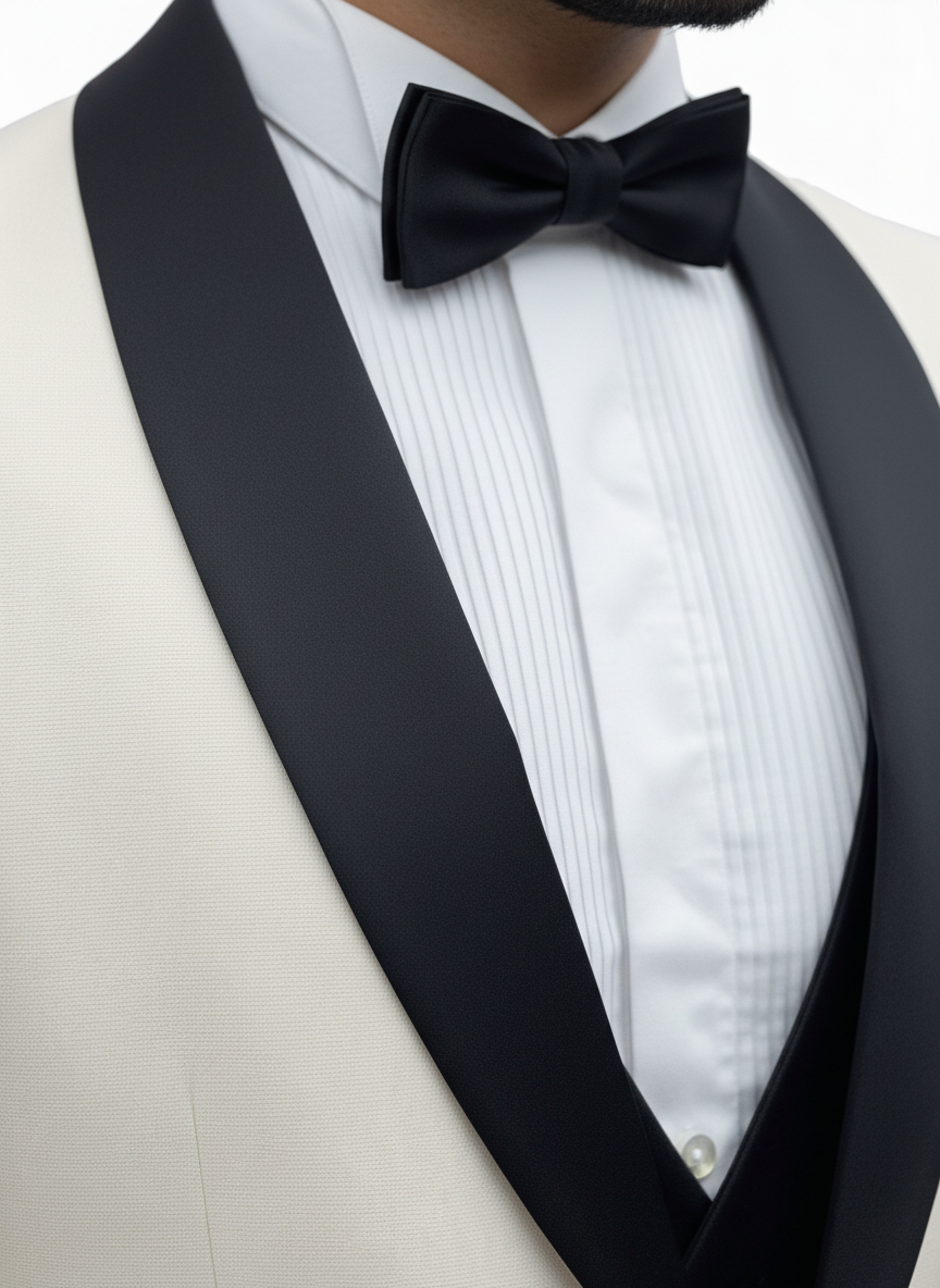 White Double-Breasted Tuxedo