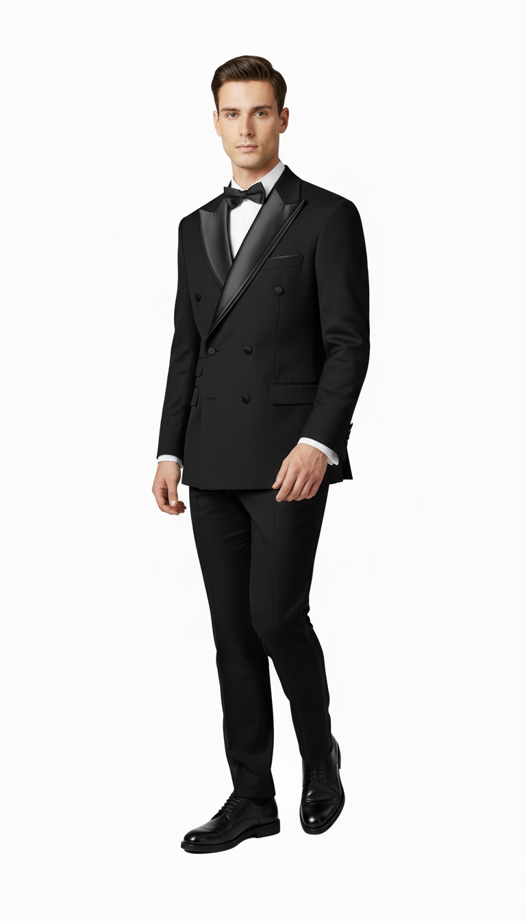 Black Double-Breasted Tuxedo