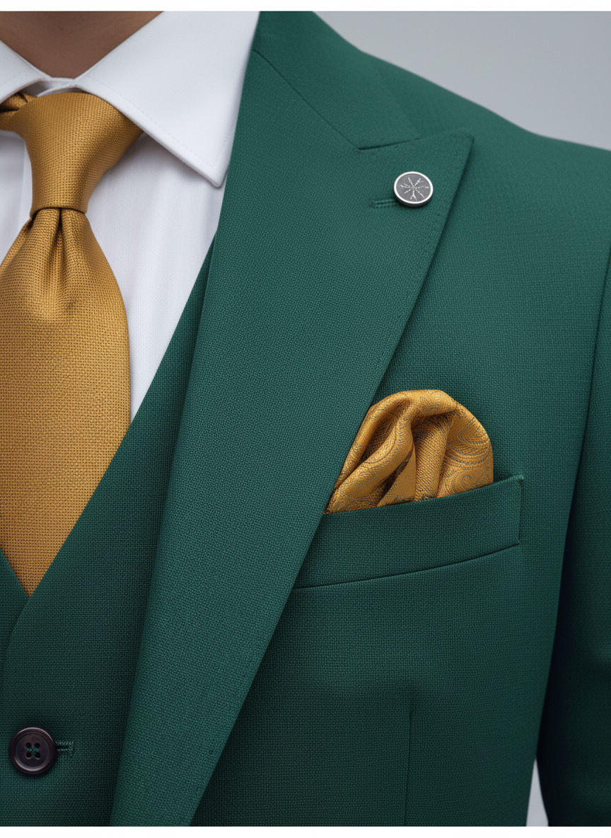 Green 3-Piece Formal Suit