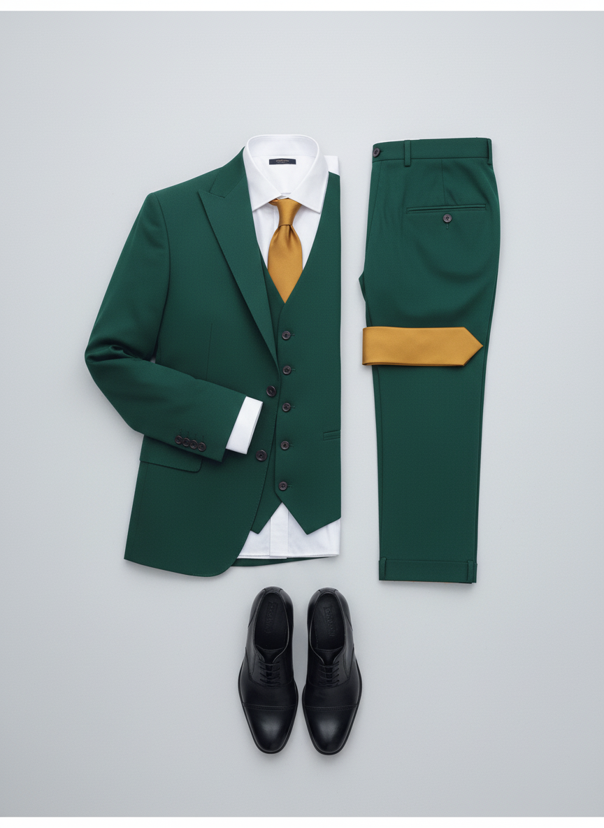 Green 3-Piece Formal Suit
