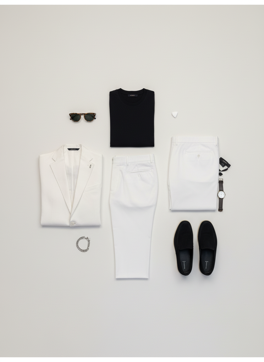 White Single-Breasted Suit