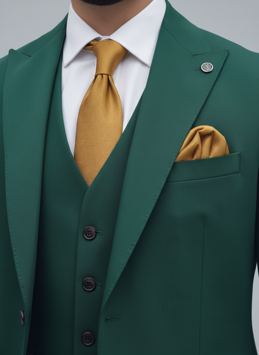 Green 3-Piece Formal Suit