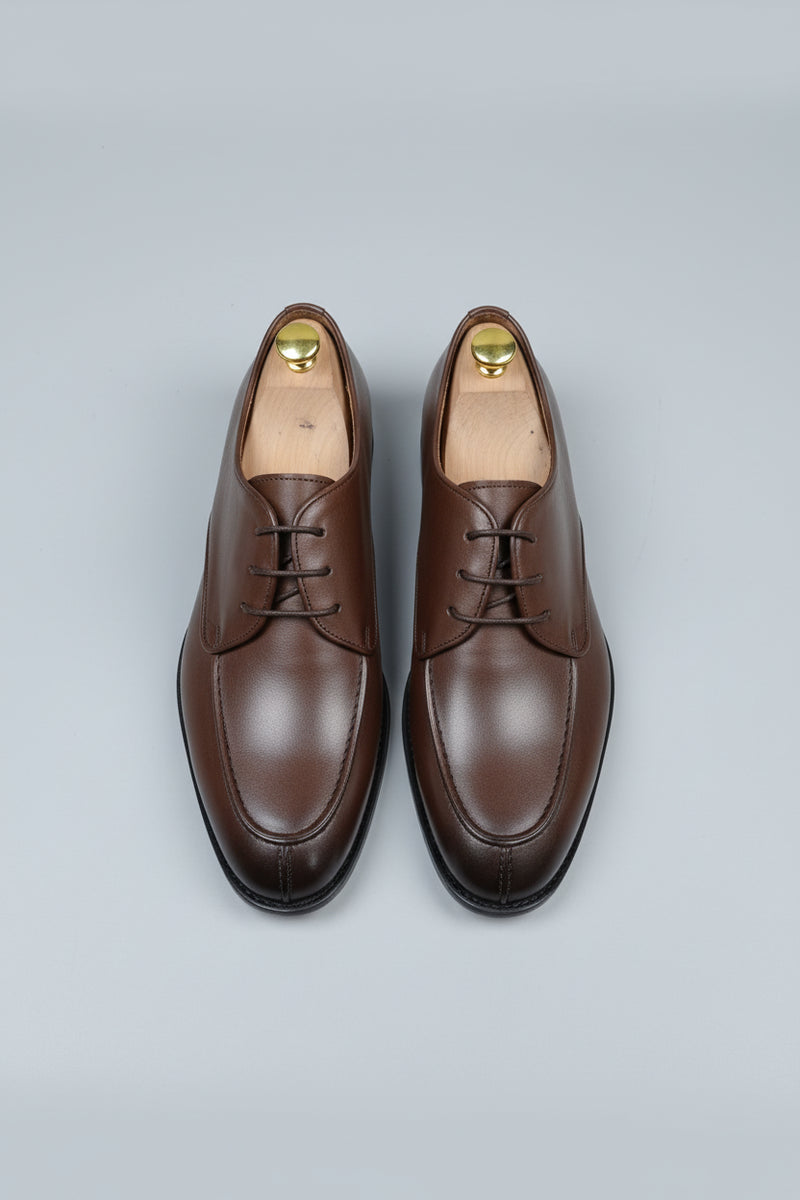 Brown Leather Lace-Up Dress Shoes