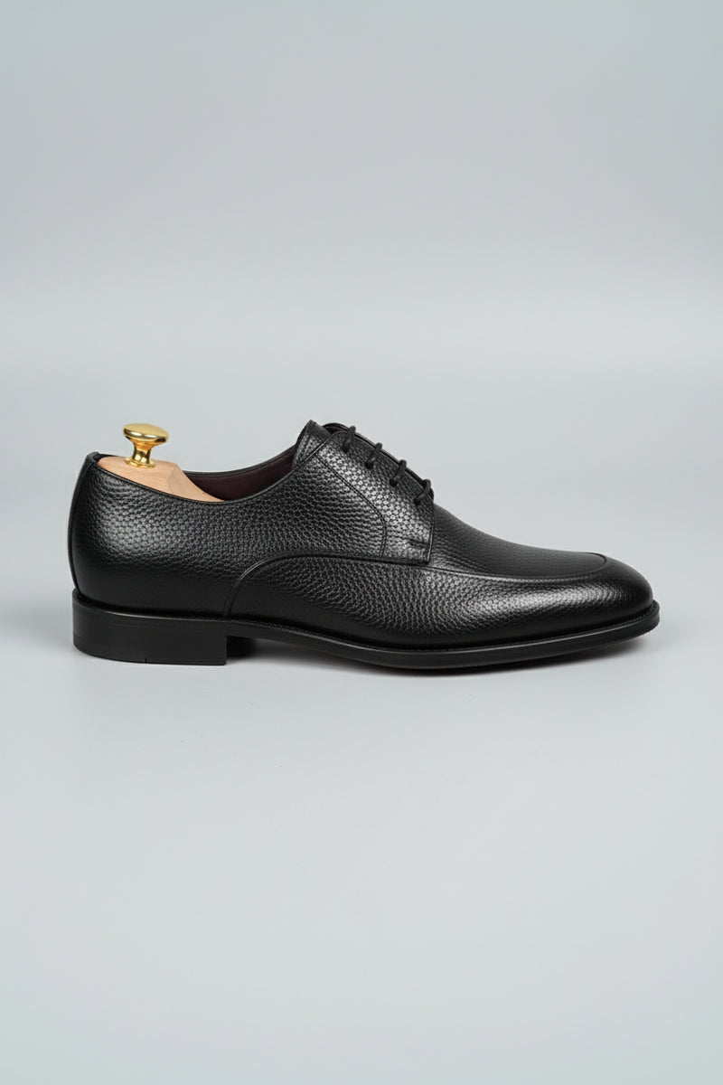 Black Leather Lace-Up Dress Shoe