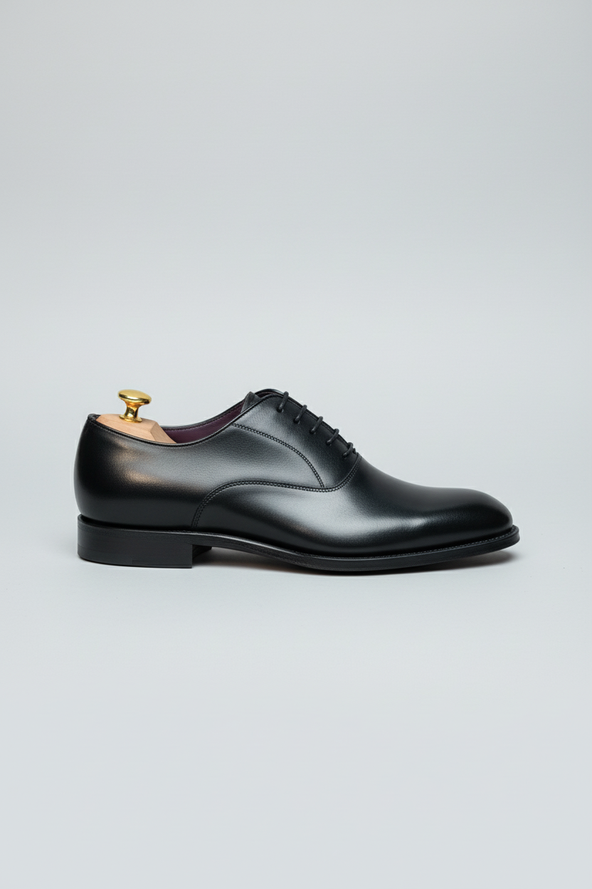 Black Leather Lace-Up Dress Shoes