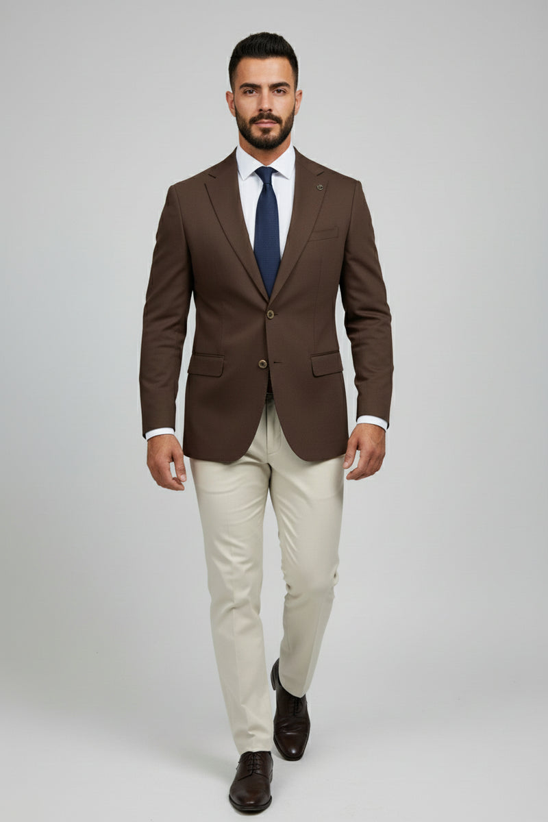Brown & Beige Combination Suit