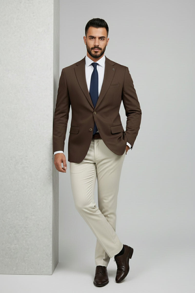 Brown & Beige Combination Suit