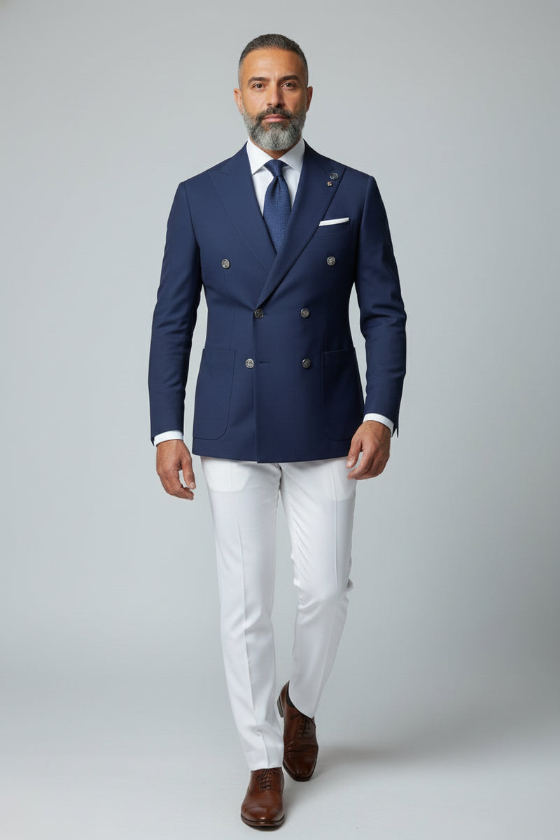 Navy & White Combination Suit