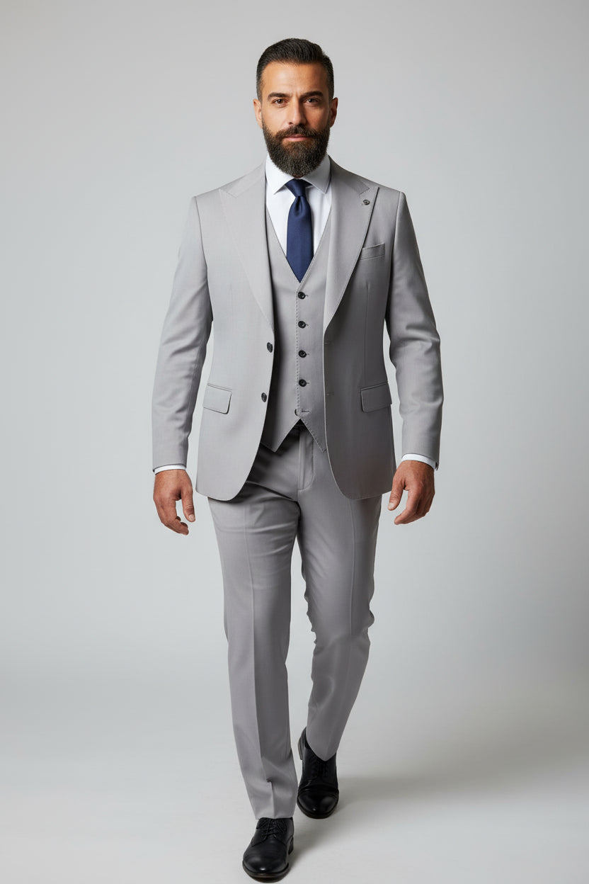 Light Grey Three-Piece Suit