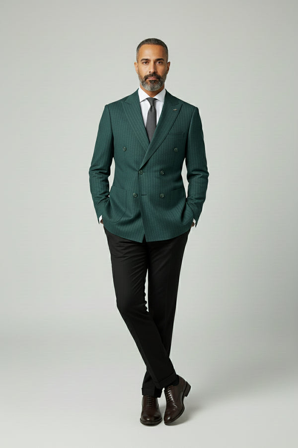 Green & Black Combination Suit