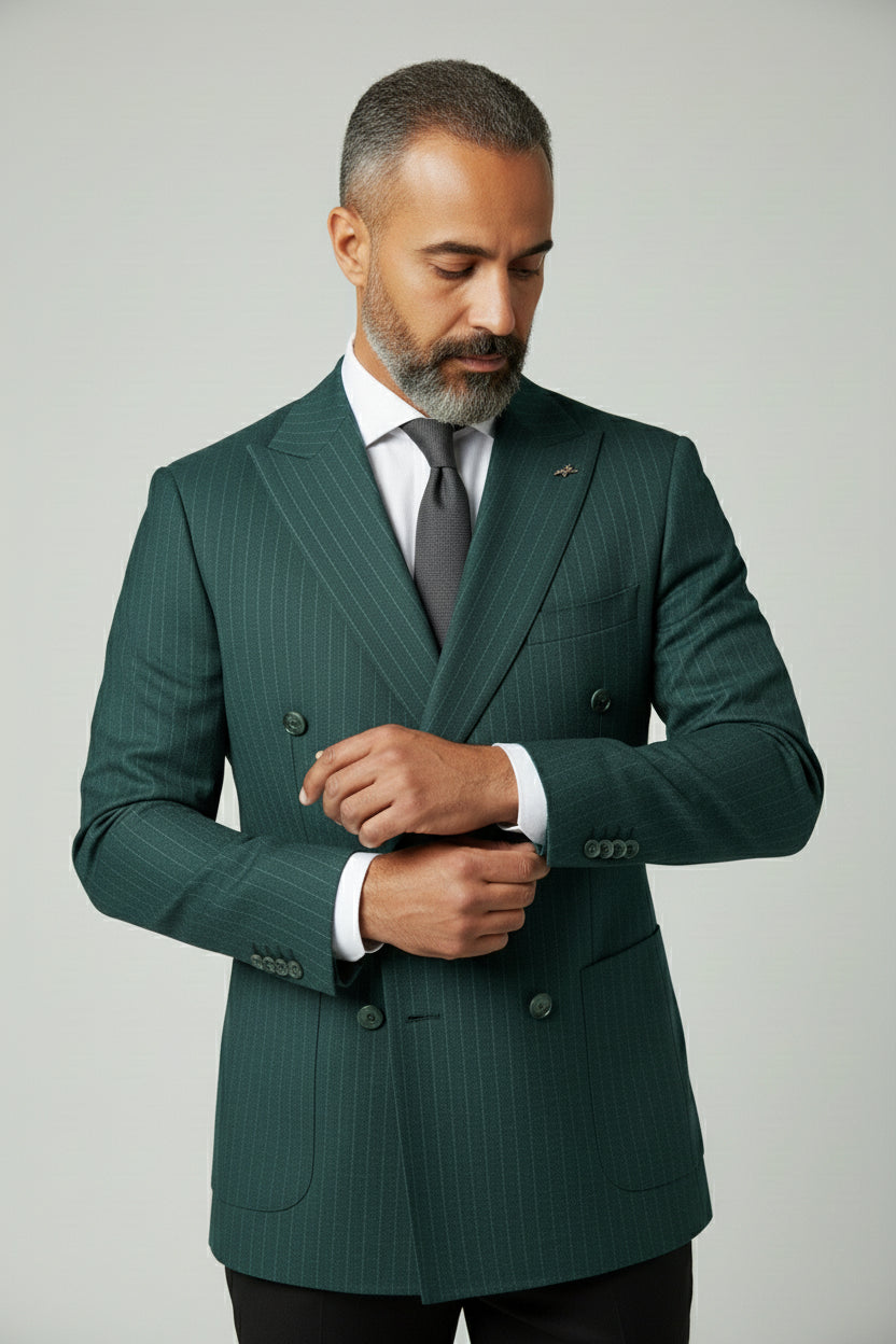 Green & Black Combination Suit
