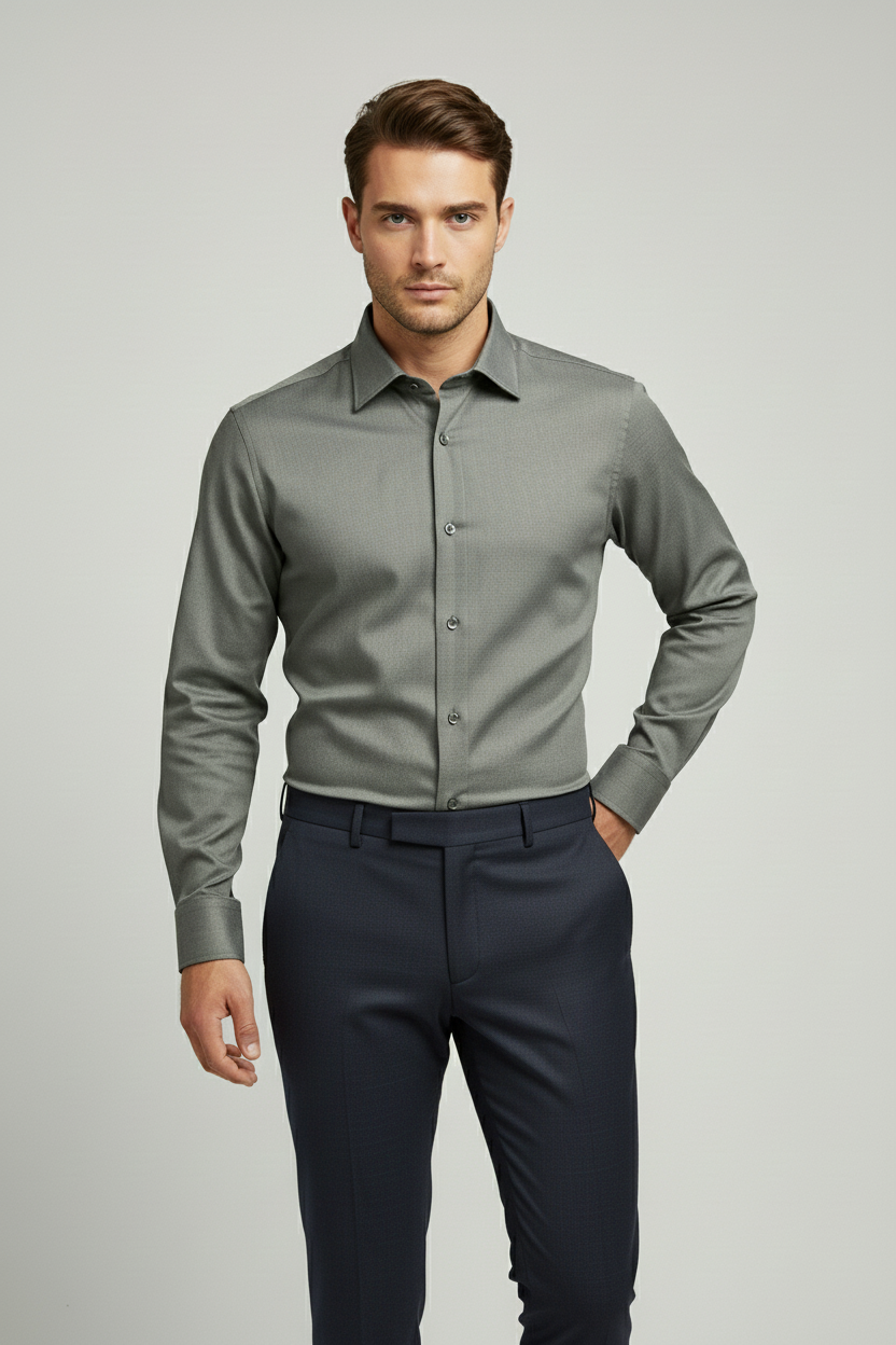 Olive Green Dress Shirt