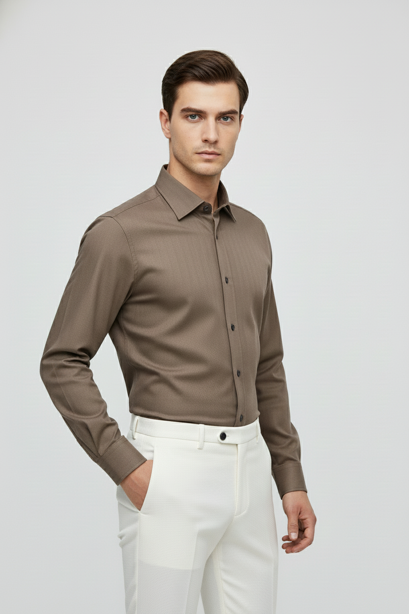 Brown Dress Shirt