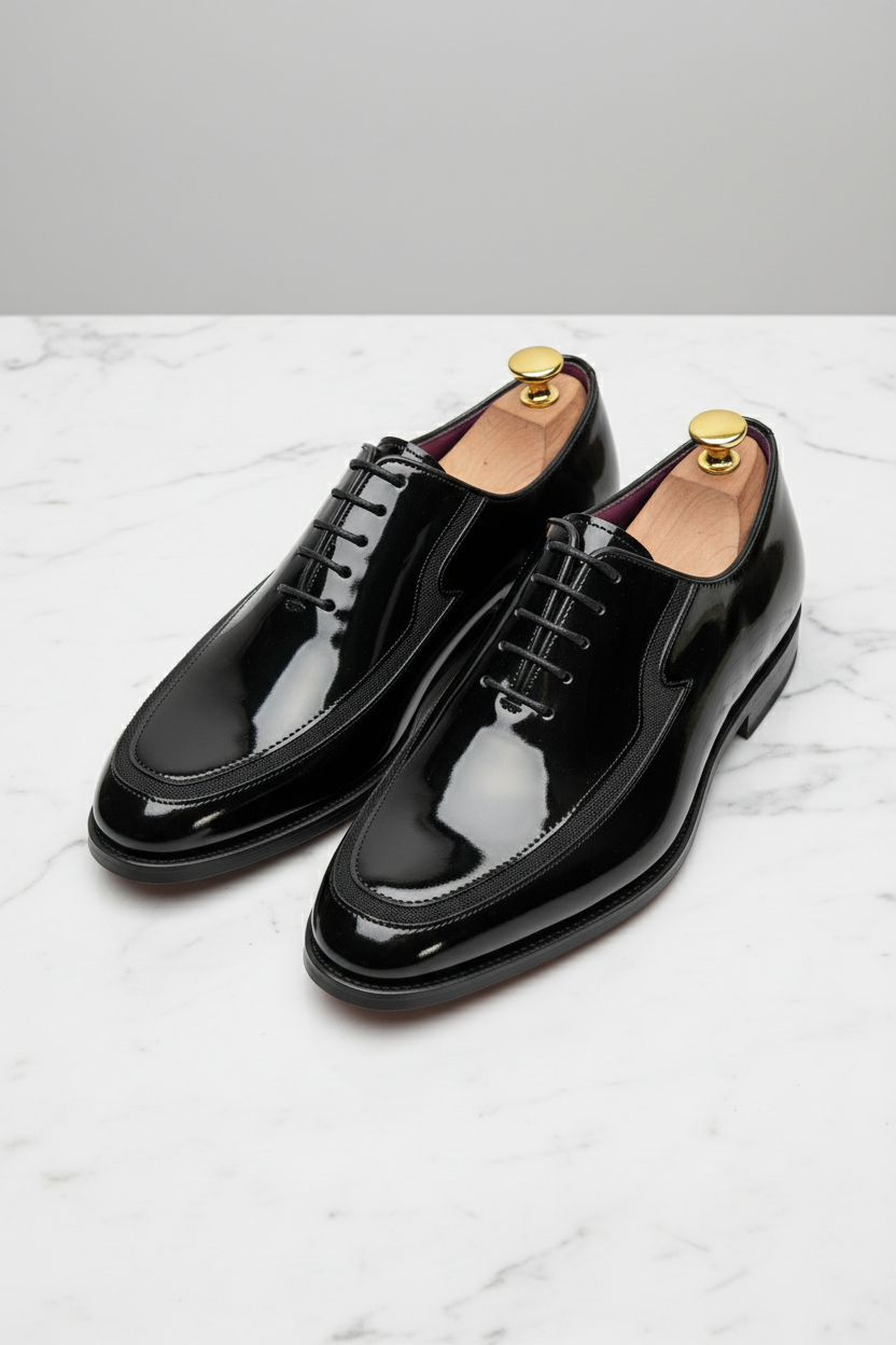 Black Patent Leather Oxford Shoes